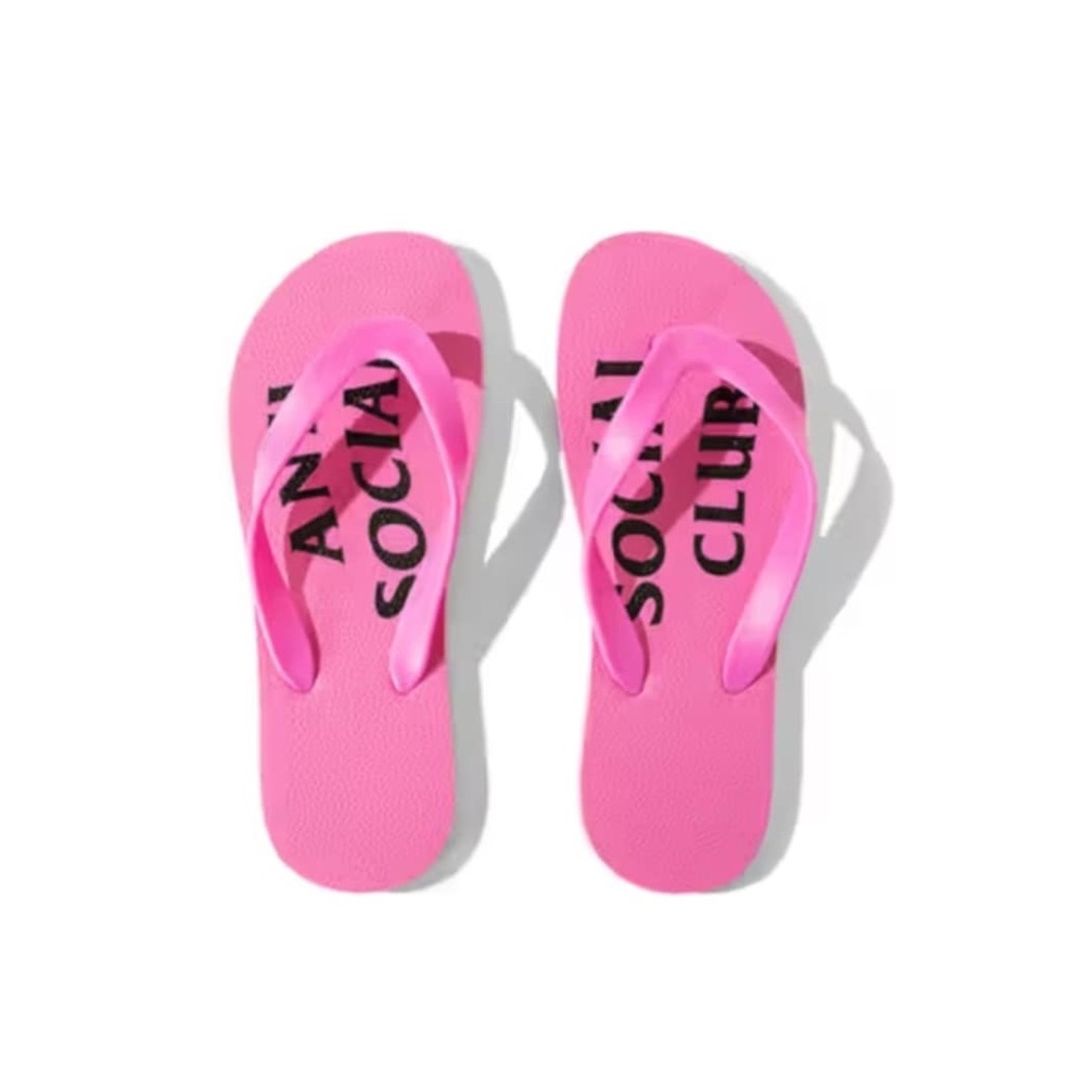 Anti Social Social Club Pink Flip Flops- Women's size 7 (40)